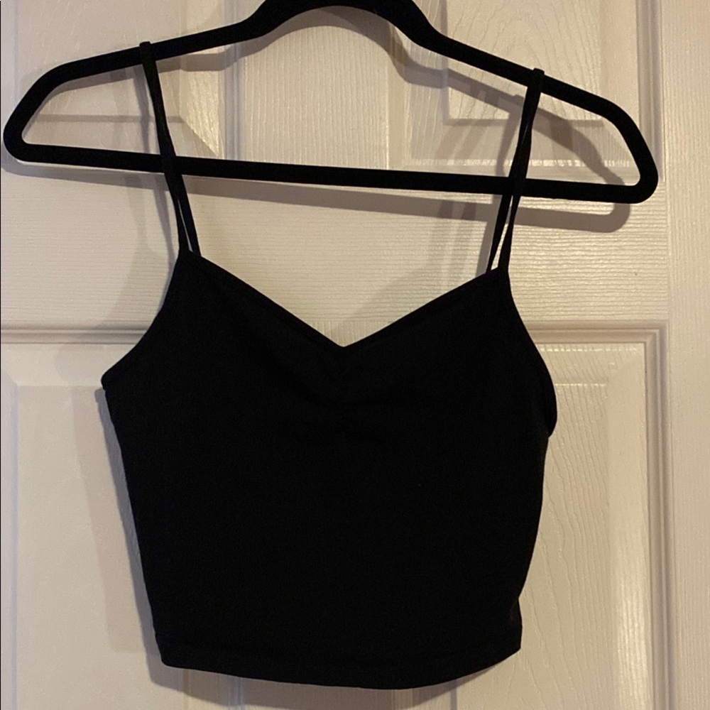 Black crop top.